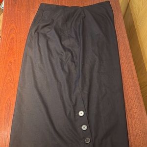 H & M Pencil Midi Skirt Size 8 Black New